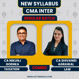 CA Nikunj Goenka Taxation &amp; CA Shivangi Agrawal Law Regular Combo Classes For CMA Inter : Google Drive Classes.