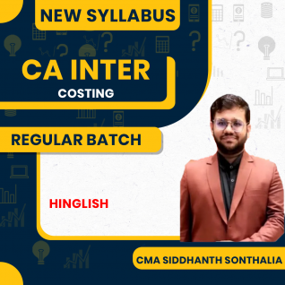 CA Inter Cost Regular Course : Video Lecture + Study Material by CMA Siddhanth Sonthalia 