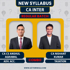 CA CS Anshul Agrawal &amp; CA Nishant Kumar Adv. Accounting &amp; Taxation Regular Online Combo Classes For CA Inter