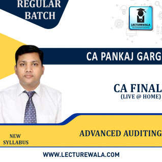 CA Final Advanced Auditing - Live @ Home Batch With Backup Regular Batch By CA Pankaj Garg : Pen Drive / Online Classes