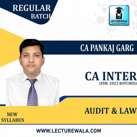 CA Inter Law & Audit New Syllabus (Latest Batch) Combo By CA Pankaj Garg :Pen Drive / Online Classes