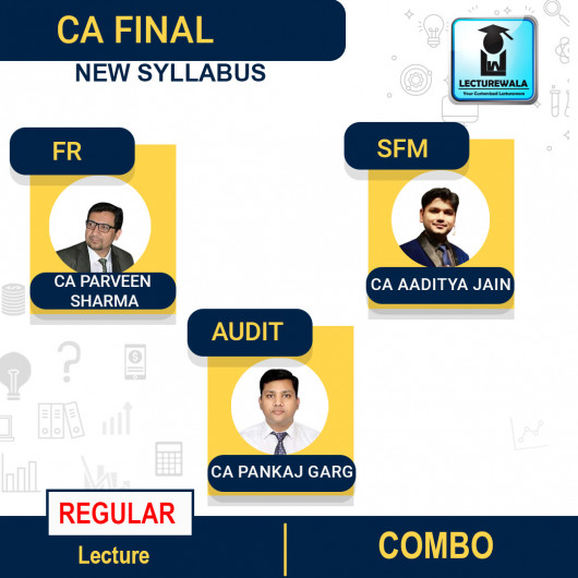 CA FINAL FR + SFM +Audit Combo Regular Course By CA Parveen Sharma & CA Pankaj Garg & CA Aaditya Jain : Pen drive /online classes.