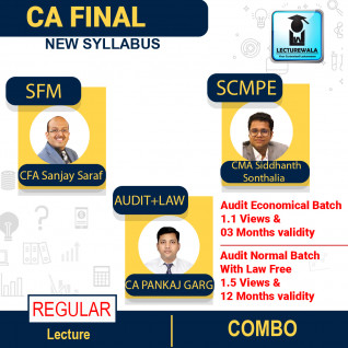 CA FINAL SFM & SCMPE & Audit Economical Batch Or Audit Regular Batch With law Free Combo New Syllabus Regular Course By CA Pankaj Garg & CA Sanjay Saraf & CMA Siddhanth Sonthalia : Pen Drive / Online Classes