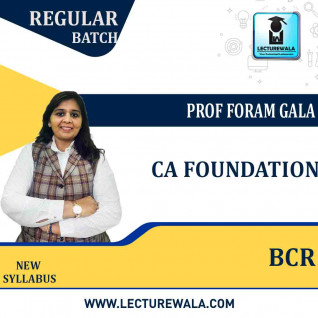  CA Foundation BCR Regular Course By Prof Foram Gala : Google Drive/Pen Drive.