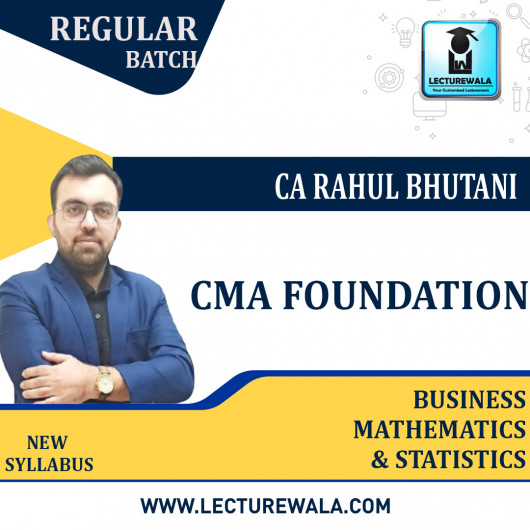 CMA Foundation Maths Regular Course : Video Lecture + Study Material By Prof. Rahul Bhutani (For Dec 2022 & June 2023)