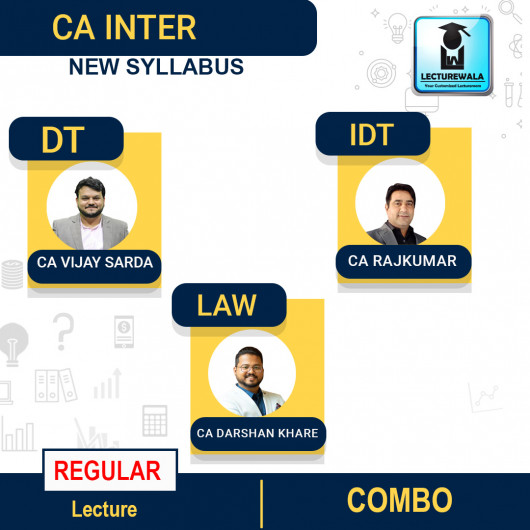 CA Inter Combo (Law + DT + GST) Live + Recorded New Batch Full Course By Ekatvam Academy: Live Online Classes.