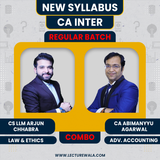 CA Abhimanyu Aggarwal Adv. Accounting & CS LLM Arjun Chhabra Law COMBO For CA Inter : Google Drive Classes