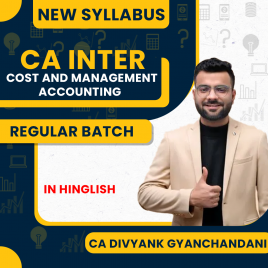 CA Divyank Gyanchandani Cost And Management Accounting Regular Online Classes For CA Inter : Online Classes