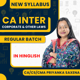  CA/CS/CMA Priyanka Saxena Corporate &amp; Other Laws Regular Online Classes For CA Inter : Google / Pen Drive Classes