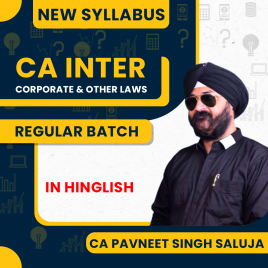 CA Pavneet Singh Saluja Corporate &amp; Other Laws Regular Online Classes For CA Inter : Online classes.