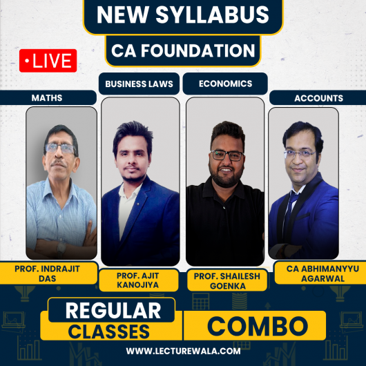 Abhimanyu Aggarwal Classes All Subject COMBO Regular Batch For CA Foundation : Live Online classes