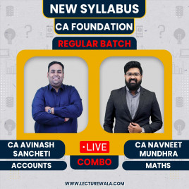  CA Avinash Sancheti Accounts &amp; CA Navneet Mundhra Maths Combo Regular Batch For CA Foundation