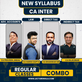 CA Inter Group - 1 Combo New Syllabus Regular Course by CA Harsh Gupta &amp; CA Praveen Jindal &amp; CA Bhanwar Borana &amp; CA Rajkumar: Online Classes