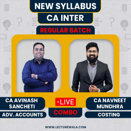  CA Avinash Sancheti Adv. Accounts &amp; CA Navneet Mundhra Cost COMBO Regular Batch For CA Inter 