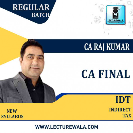 CA/CMA/CS Final IDT New Recording Regular Course By CA Rajkumar : Pen drive / Online classes. CA/CMA/CS Final IDT New Recording Regular Course By CA Rajkumar : Pen drive / Online classes.
