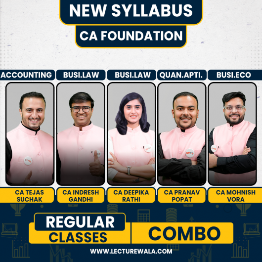 CA Foundation Combo Complete Full Lectures Pendrive / Online Classes. New Syllabus