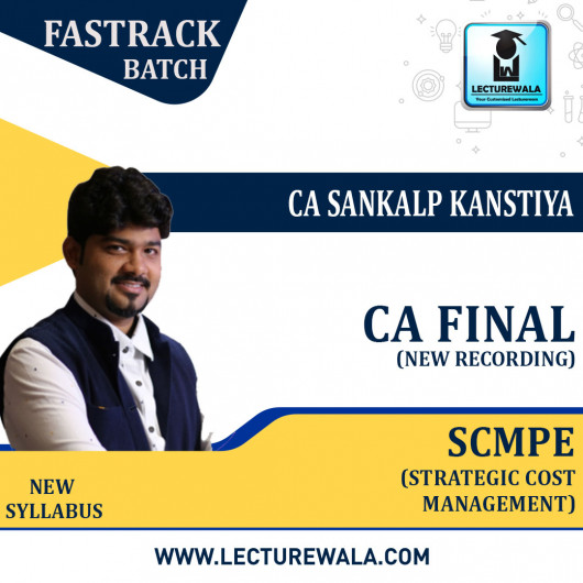 CA Final SCMPE Fasttrack new Recording ( HINDI+ENGLISH) By CA Sankalp Kanstiya : Pen Drive / Online Classes. CA Final SCMPE Fasttrack new Recording ( HINDI+ENGLISH) By CA Sankalp Kanstiya : Pen Drive / Online Classes.