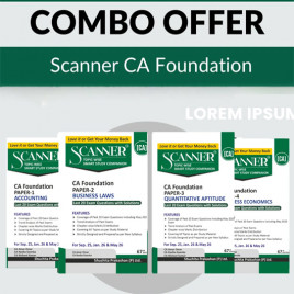 CA Foundation All Subject Book Combo Complete Package Study Material by Scanner Adda :-Study Material