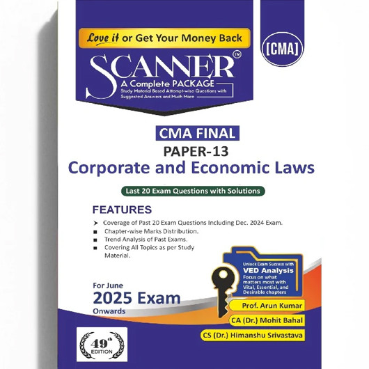 CMA Final Paper - 13 Corporate and Economic Laws Book : Study Material 