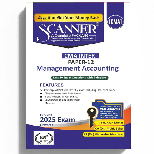 CMA Inter Paper - 12 Management Accounting Book : Study Material 