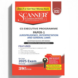 CS Executive Paper - 1 Juriprudiances, Interpretations and General Laws Book Complete Pakcage Study Material : Book 