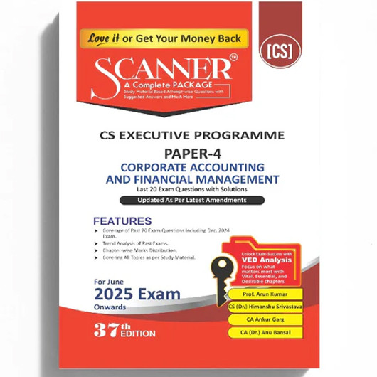 CS Executive Paper - 4 Corporate Accounting and Financial Management Complete Package Study Material:- Book 