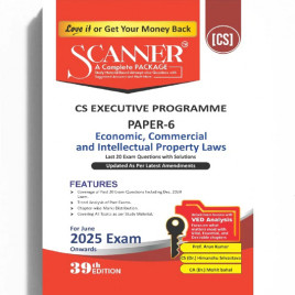 CS Executive Economic, Commercial and Intellectual Property Laws Paper - 6 Complete Package Study Material :Book 