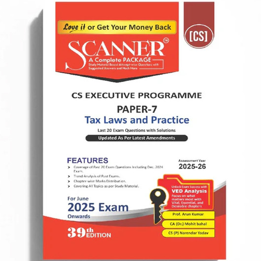 CS Executive Tax Laws And Practice Paper - 7 Complete Package Study Material : Book 