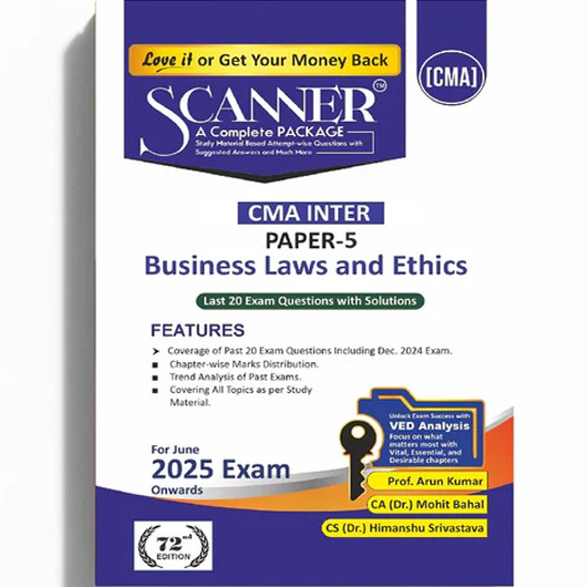 CMA Inter Paper - 5 Business Laws and Ethics Book : Study Material 