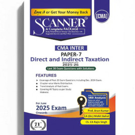 CMA Inter Paper - 7 Direct and Indirect Taxation Book : Study Material