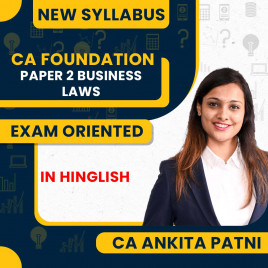 CA Ankita Patni Business Laws Exam-Oriented Online Classes For CA Foundation: Online Classes