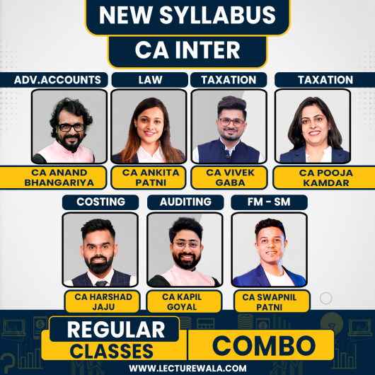 CA Inter Both Group Combo (Taxation by CA Vivek Gaba & CA Pooja Kamdar , Costing by CA Harshad jaju , Audit by CA Kapil Goyal