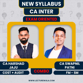 CA Harshad Jaju Costing + Audit &amp; CA Swapnil Patni FM-SM New Syllabus Exam Oriented Classes For CA Inter : Online Classes