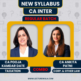 CA Ankita Patni Corp. &amp; Other Laws &amp; CA Pooja Kamdar Date Taxation Regular Online Combo Classes For CA Inter