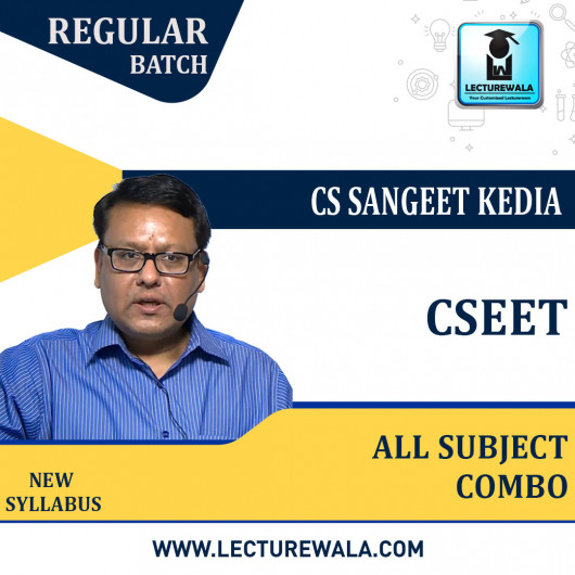 Company Secretary Executive Entrance Test (CSEET) All Sub Combo Regular Course : Video Lecture + Study Material By CS Sangeet Kedia Academy : Online Classes Company Secretary Executive Entrance Test (CSEET) All Sub Combo Regular Course : Video Lecture + Study Material By CS Sangeet Kedia Academy : Online Classes