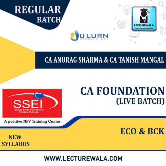 CA Foundation Eco & BCK Live Batch Regular Course New Syllabus : Video Lecture + Study Material By CA Tanish Mangal & CA Anurag Sharma (For May 2022 & Nov 2022) CA Foundation Eco & BCK Live Batch Regular Course New Syllabus : Video Lecture + Study Material By CA Tanish Mangal & CA Anurag Sharma (For May 2022 & Nov 2022)