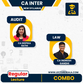 CA Inter New Syllabus Law & Audit New Scheme Live @ home Regular Batch By CA Indresh Gandhi & CA Deepika Rathi : Online Classes