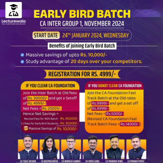 CA Inter New Syllabus Group - 1 Combo Early bird batch By Ultimate CA : Live Online Classes