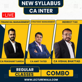 CA Vishal Bhattad GST &amp; CA Prashant Sarda FM &amp; CA Amit Tated SM Regular Live Streaming online Combo Classes For CA Inter 