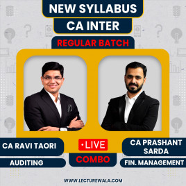 CA Ravi Taori Auditing &amp; CA Prashant Sarda FM Live Regular Combo Classes For CA Inter Online Live Classes