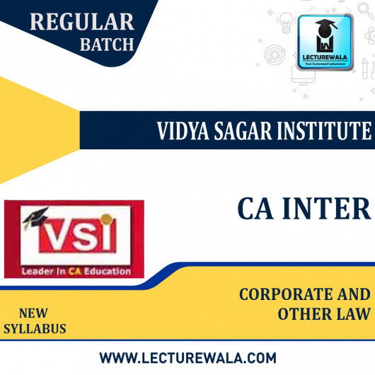 CA Inter Corporate and Other Laws (Paper-2) Regular Course : Video Lecture + Study Material By VSI (For May 2022 Nov. 2022)