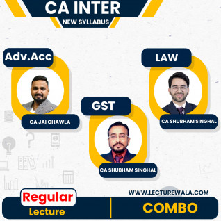 CA Inter New Syllabus Adv.Accounts + Law & DT Regular Classes by CA Jai Chawla, CA Shubham Singhal, CA Vishal Bhattad : Pen Drive Online Classes