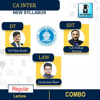 CA Inter Combo (Law + DT + IDT ) Newly Recorded Full Course By VSmart Academy : Pen Drive / Online Classes