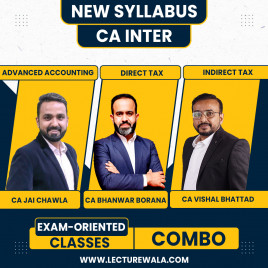 CA Jai Chawla Adv.Accounts,CA Bhanwar Borana &amp; CA Vishal Bhattad Taxation Exam-Oriented Combo Batch For CA Inter