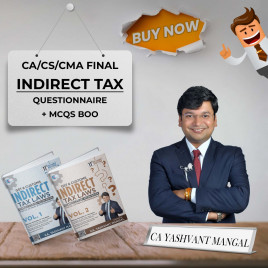 CA Yashvant Mangal 12th Revised Edition Questionnaire + MCQs Book Indirect Tax laws For CA/CS/CMA Final