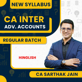 CA Sarthak Jain Advanced Accounts Regular Batch For CA Inter: Google drive &amp; Pen Drive Classes.