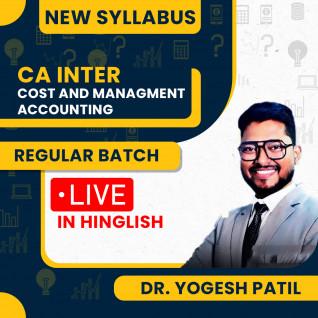 CA Inter Cost And Management Accounting Regular Batch By Dr. Yogesh Patil : Online Classes