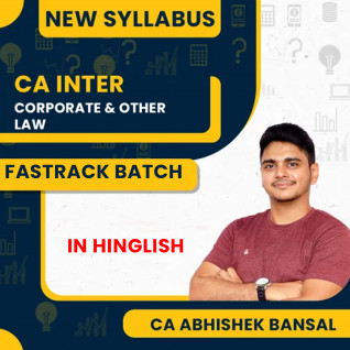 CA Abhishek Bansal Corporate and Other Law Fastrack Classes For CA Inter Online Classes