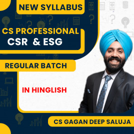 CS Professional Environmental, Social and Governance &amp; CSR Live + Recording Regular Course By CS GD SALUJA