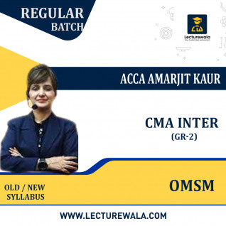 CMA Inter Gr-2 OMSM Regular New Course By ACCA Amarjit Kaur: Pendrive / Online Classes.